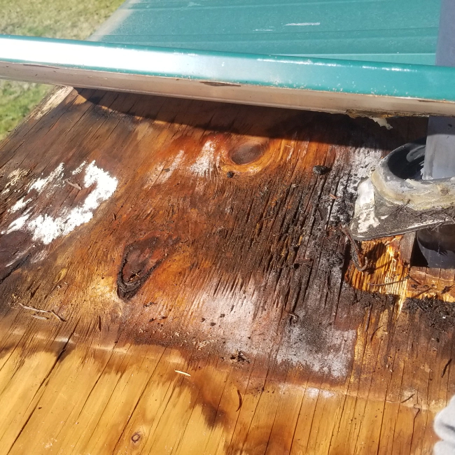 water damage under roof tiles